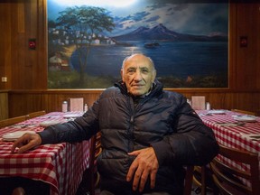 Nick Felicella of Nick's Spaghetti House on Commercial Dr. in Vancouver, B.C., December 5, 2017. Nick's Spaghetti House is closing down later this month after more than 60 years of serving Italian dishes.