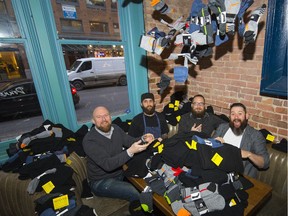 This Christmas Day, Donnelly Group staff will embark on Vancouver's Downtown Eastside to distribute food and clothes. Shown here from the left are Chris Badyk, Kye Agrios, Garrete Resler and Damon Holowchack.
