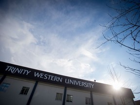 A building is seen at Trinity Western University in Langley, B.C., on Wednesday, February 22, 2017.