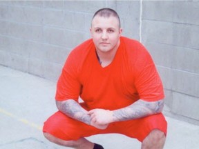 Jamie Bacon posed for this photo while in prison in 2010.