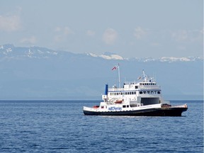 North Island Princess, built 1958 in Vancouver.  From Jan. 22, smoking will be banned on B.C. Ferries, even outside.