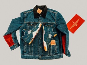 The Levi's x Air Jordan IV Shoe ($300) and the Levi's x Jordan Reversible Trucker Jacket ($198) will be available in Vancouver at Livestock in Chinatown on Jan. 17. [PNG Merlin Archive]