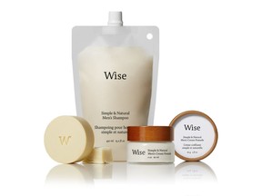 A selection of products from the Montreal-based brand Wise Men's Care.