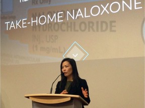 Dr. Victoria Lee, Fraser Health's chief medical health officer, at the opening of Fraser Health's first supervised consumption services site in June 2017.