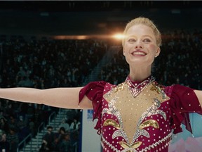 Margot Robbie as figure skater Tonya Harding in I, Tonya.