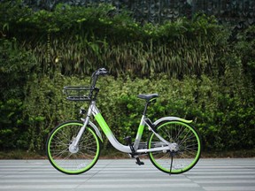 A U-Bicycle self-locking bikeshare bike.