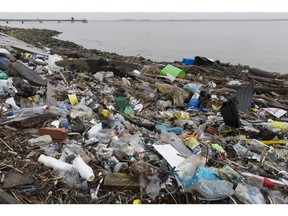 CLIFFE, KENT - JANUARY 02:  Plastics and other detritus line the shore of the Thames Estuary on January 2, 2018 in Cliffe, Kent. Tons of plastic and other waste lines areas along the Thames Estuary shoreline, an important feeding ground for wading birds and other marine wildlife. According to the United Nations Environment Programme (UNEP), at current rates of pollution, there will likely be more plastic in the sea than fish by 2050. In December 2017 Britain joined the other 193 UN countries and signed up to a resolution to help eliminate marine litter and microplastics in the sea. It is estimated that about eight million metric tons of plastic find their way into the world's oceans every year. Once in the Ocean plastic can take hundreds of years to degrade, all the while breaking down into smaller and smaller 'microplastics,' which can be consumed by marine animals, and find their way into the human food chain.