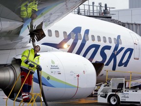 An Alaska Airlines spokeswoman confirmed that former passenger Mike Timon cannot fly on the airline pending the outcome of an investigation.