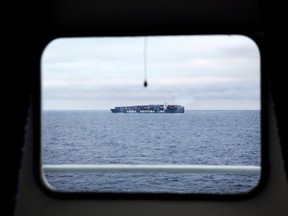 A China Shipping Line cargo ship photographed off the coast of Alaska in July, 2017. China has released a policy that imagines itself as a key player in the future of ice-free Arctic shipping.