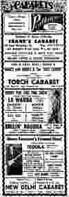 Ad for cabarets in the Jan. 21, 1966, Vancouver Sun.