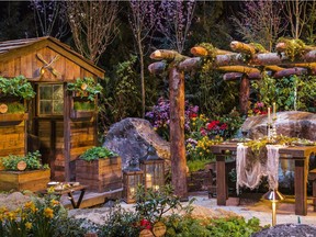 Titled An Evening in the Mountains,  this display garden won the People's Choice Award and the Professionals' Choice Award at a previous Northwest Flower and Garden Show.