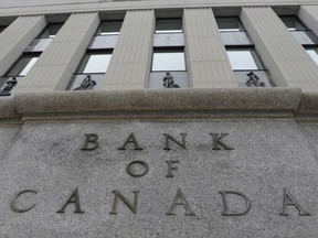 The Bank of Canada is seen in Ottawa on September 6, 2017. All eyes will be on the Bank of Canada this morning as it makes its latest scheduled interest-rate announcement. Economists widely believe that based on the economic environment, it's likely that governor Stephen Poloz will raise the central bank's benchmark interest rate today for a third time since last summer.
