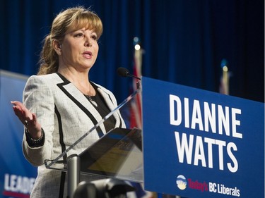 Liberal leader candidate Dianne Watts at the Westin Bayshore Tuesday evening for the BC Liberal Party leadership debate.