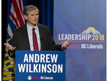 Liberal leader candidate Andrew Wilkinson at the Westin Bayshore Tuesday evening for the BC Liberal Party leadership debate.