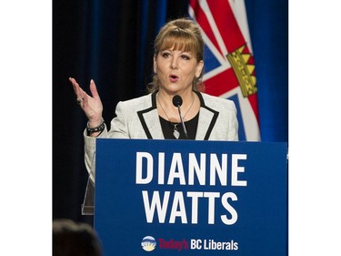 Liberal leader candidate Dianne Watts at the Westin Bayshore Tuesday evening for the BC Liberal Party leadership debate.