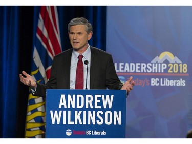 Liberal leader candidate Andrew Wilkinson at the Westin Bayshore Tuesday evening for the BC Liberal Party leadership debate.