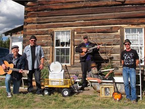 Mud Bay are, from left, Mark Branscombe, Dennis Ingvaldson, R.T. Carpenter, Mud Bay Slim and Murphy Farrell.