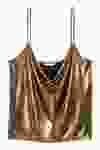 Gold lame tank, $14.99 at H & M, hm.com.