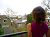 Lottery spokesperson Erin Cebula enjoys the view at the prize home in White Rock, which is located just a few blocks from the water.