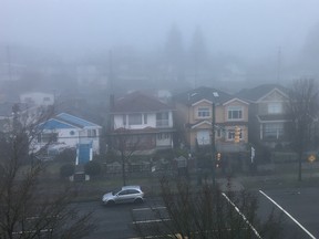 Environment Canada issued a fog advisory for Metro Vancouver early Sunday morning, warning of "near zero visibility."