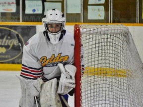 Izzy Palumbo in a Golden Rockets practice in December.