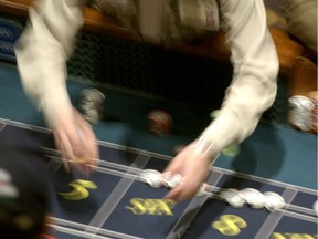 Gaming tables at the River Rock Casino in Richmond.