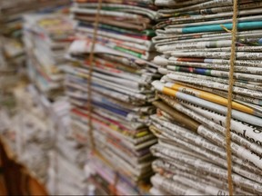 newspaper bundles