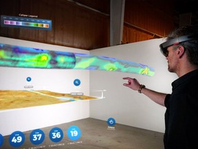 Finger Food Studios has devised a 'holodeck' that allows engineers to peer beneath the soil and see stresses on pipelines.