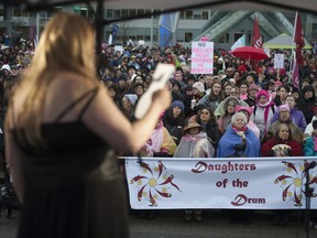 Thousands of people took part in the annual Women's March in Vancouver, BC Saturday, January 20, 2018.