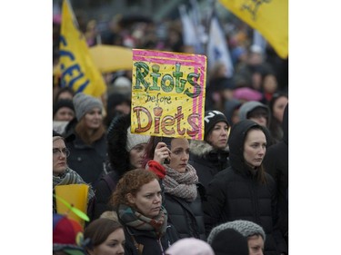 Almost five thousand people took part in the annual Women's March in Vancouver, BC Saturday, January 20, 2018. Similar marches were held around the world in order to combat the rise of white nationalism, misogyny and xenophobia.