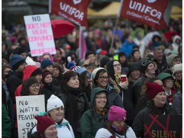 Almost five thousand people took part in the annual Women's March in Vancouver, BC Saturday, January 20, 2018. Similar marches were held around the world in order to combat the rise of white nationalism, misogyny and xenophobia.