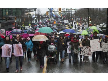 Almost five thousand people took part in the annual Women's March in Vancouver, BC Saturday, January 20, 2018. Similar marches were held around the world in order to combat the rise of white nationalism, misogyny and xenophobia.