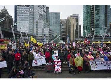 Almost five thousand people took part in the annual Women's March in Vancouver, BC Saturday, January 20, 2018. Similar marches were held around the world in order to combat the rise of white nationalism, misogyny and xenophobia.