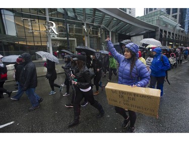 Almost five thousand people took part in the annual Women's March in Vancouver, BC Saturday, January 20, 2018. Similar marches were held around the world in order to combat the rise of white nationalism, misogyny and xenophobia.