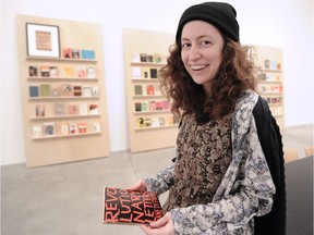 Artist Alexandra Bischoff 's Rereading Room, a recreation of the Vancouver Women's Bookstore, is part of Beginning with the Seventies: GLUT at the Belkin Gallery.