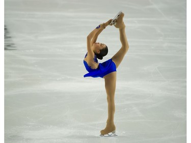 Leah Lee of B.C. / Yukon performs in Novice Women on January 9. Leah placed 4th.