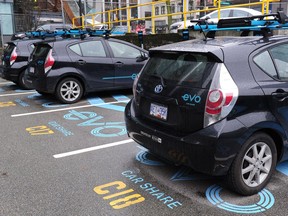 The four largest car-sharing areas in B.C. are Vancouver, New Westminster, North Vancouver and Victoria.