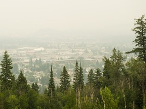 Winter air quality advisories have been issued for Vanderhoof and Prince George (above, pictured last summer).