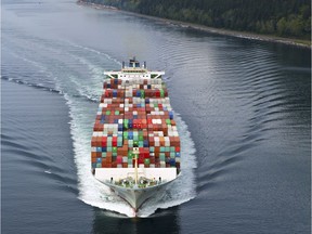A loaded container ship leaves the Port of Prince Rupert. The port shipped over $35-billion worth of goods through its terminals in 2016, making it the third-largest port by value of trade in Canada.