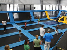 Patrons bounce in a California trampoline park in 2011. According to the International Association of Trampoline Parks, there were only three parks in 2009, but that number grew to well over 1,000 worldwide by the end of 2017.