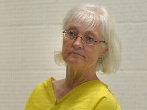 Marilyn Jean Hartman appears in court in this Wednesday afternoon, Aug. 13, 2014 file photo, in the airport courthouse in Los Angeles.