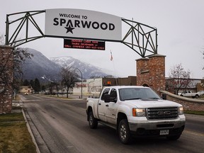 A welcome sign in the coal mining town of Sparwood, B.C., is shown. The union at a Teck Resources Ltd. coal mine near Sparwood says it's concerned about worker safety following an explosion in the coal drying complex last week.