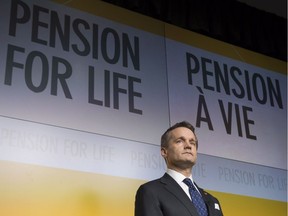 Minister of Veterans Affairs Seamus O'Regan is seen during an announcement at National Defence headquarters in Ottawa on Dec. 20, 2017. The Trudeau government is promising to provide injured vets with more financial compensation and assistance in the form of long-promised, lifelong disability pensions.