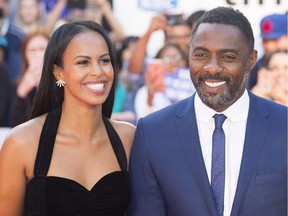 Idris Elba and Sabrina Dhowre on the red carpet at TIFF in 2017.