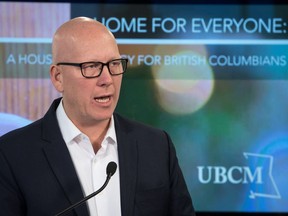 “B.C.’s housing policies are no longer working,” said Port Coquitlam Mayor Greg Moore, chair of the Metro Vancouver regional district, while introducing a bold new Union of B.C. Municipalities report on the housing crisis.