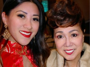 Vancouver Canuck anthem singer Marie Hui and Hong Kong pop singer Pancy Lau Fung Ping entertained at the Scotiabank Feast of Fortune.