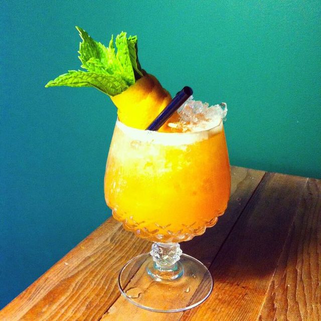 Hallmark Hurricane cocktail by Scott Marshall, bar manager at Mamie Taylor's. 