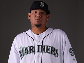 Pitcher Felix Hernandez of the Seattle Mariners poses for a portrait during photo day at Peoria Stadium on February 21, 2018 in Peoria, Arizona. (Christian Petersen/Getty Images)