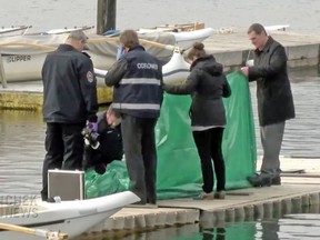 Gorge body recovery
Police and the B.C. Coroners Service officers recover a body from the Gorge Waterway near the Selkirk Waterfront.