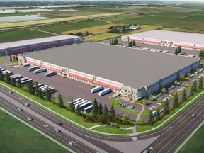 Rendering of Delta iPort, which will eventually include three industrial buildings totalling 1.1 million square feet of logistics or manufacturing space on land leased from the Tsawwassen First Nation for 60 years.